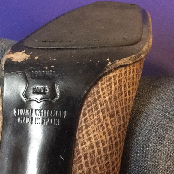 Stuart Weitzman genuine leather snake boots - Picture 8 of 8